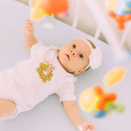 Baby Body So Cute süßer Hase und gelbe Blumen Strampler