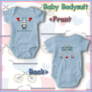Baby-Body - Superheld - Panda-Bär Baby Strampler