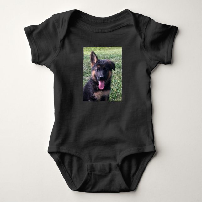 Baby Bodysuit, Custom Niedlich Dog Foto Hazel Baby Strampler (Vorderseite)