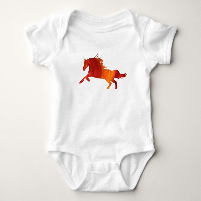 Baby Bodysuit für Feuerpferde Baby Strampler (Vorderseite)