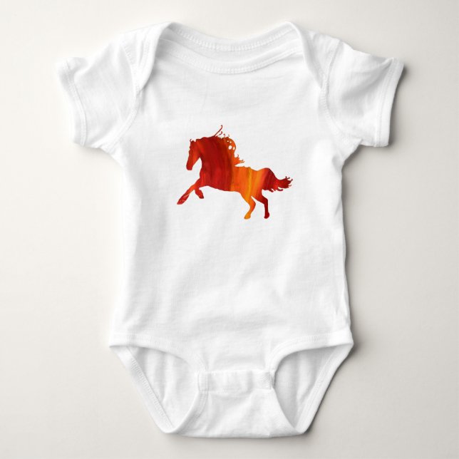 Baby Bodysuit für Feuerpferde Strampler (Vorderseite)