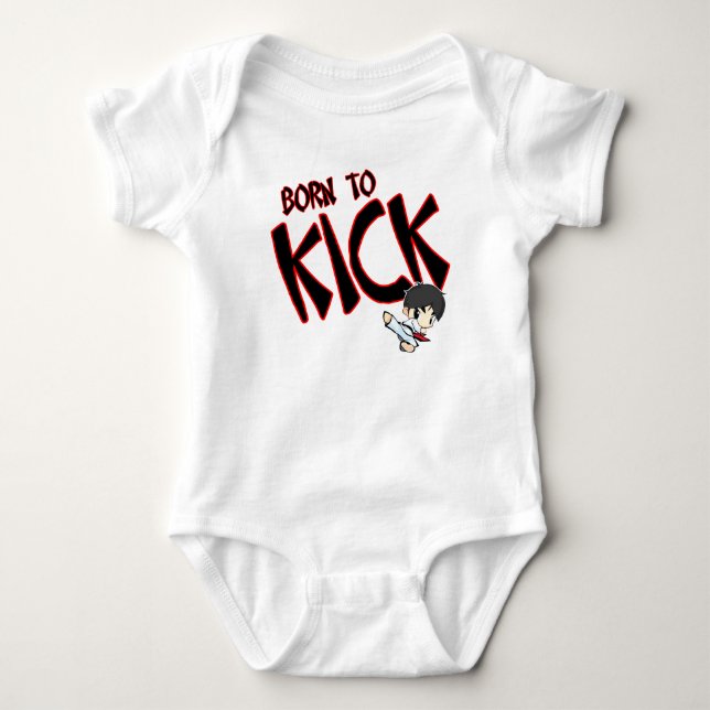 Baby-Bodysuit - geboren zu treten Baby Strampler (Vorderseite)