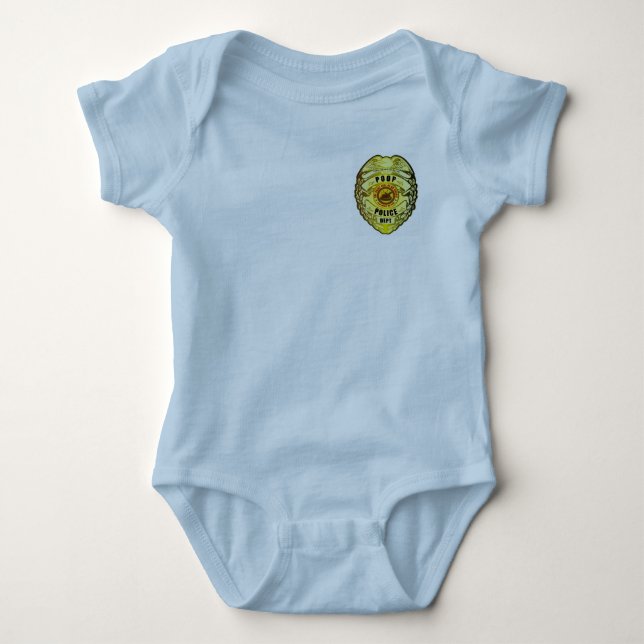 Baby Bodysuit Gekackt! Polizeikorb Strampler (Vorderseite)