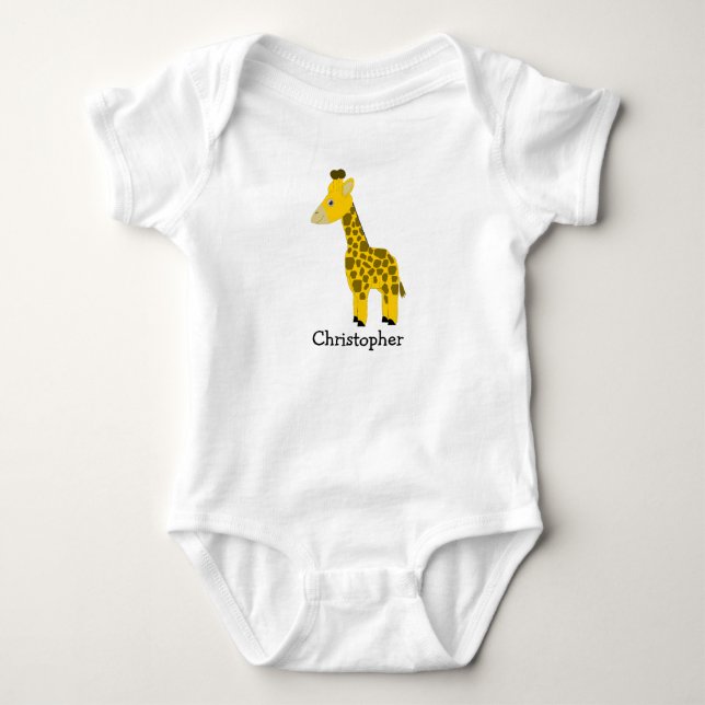 Baby Bodysuit Giraffe Design Baby Strampler (Vorderseite)