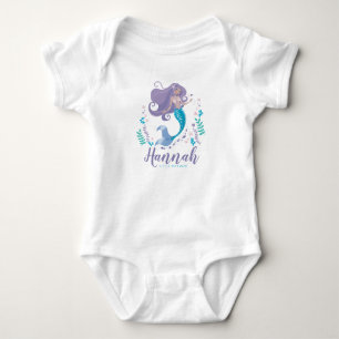 Baby Bodysuit Girl Hübsch Kleine Meerjungfrau Name Strampler