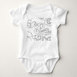 BABY BODYSUIT JAPANESE CLOUD PATTERN INDIVIDUELLE STRAMPLER