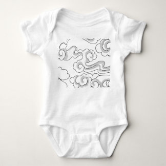 BABY BODYSUIT JAPANESE CLOUD PATTERN INDIVIDUELLE  STRAMPLER