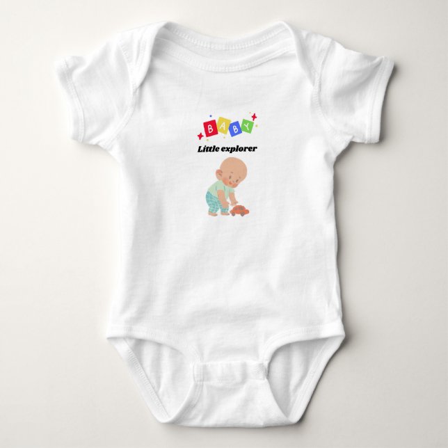 Baby Bodysuit - Little Explorer Adventure Outfit Baby Strampler (Vorderseite)