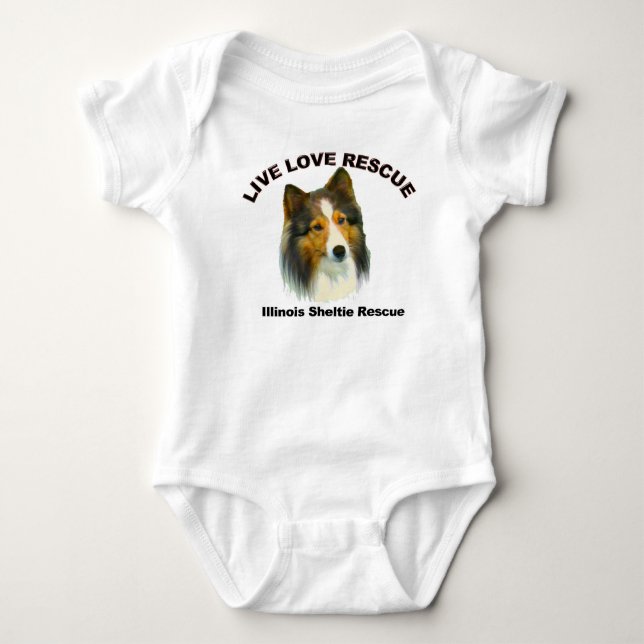 Baby Bodysuit Live Liebe Rescue Baby Strampler (Vorderseite)