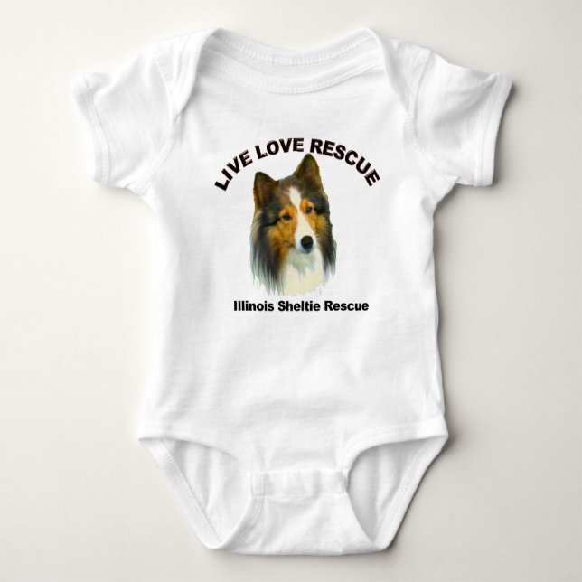 Baby Bodysuit Live Liebe Rescue Strampler (Vorderseite)