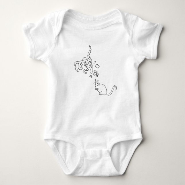 Baby-Bodysuit - Maus Baby Strampler (Vorderseite)