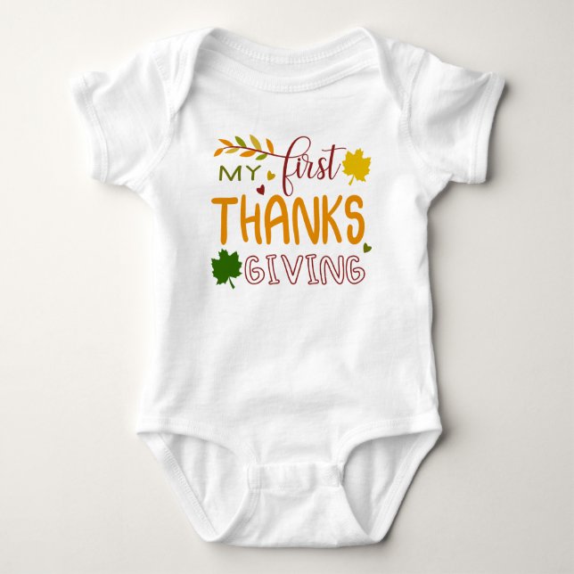 Baby Bodysuit Mein erster Erntedank Strampler (Vorderseite)