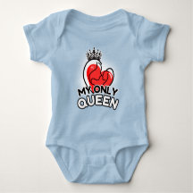 Baby Bodysuit : Meine einzige Königin (blau)