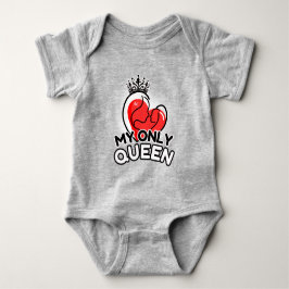 Baby Bodysuit : Meine einzige Königin (grau) Strampler