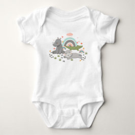 Baby Bodysuit mit hübscher Abbildung Strampler