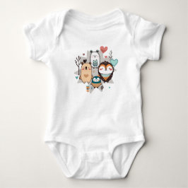 Baby Bodysuit mit hübscher Abbildung Strampler