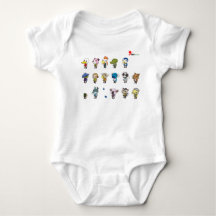 Baby Bodysuit mit Süße Figur Design - Adorabl