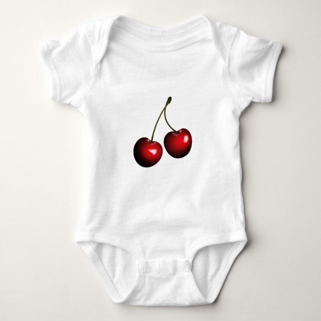 Baby Bodysuit mit Sweet Cherry Baby Strampler (Vorderseite)