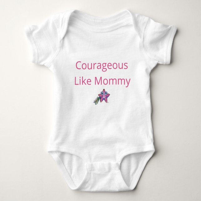 Baby Bodysuit: mutig wie Mama Strampler (Vorderseite)