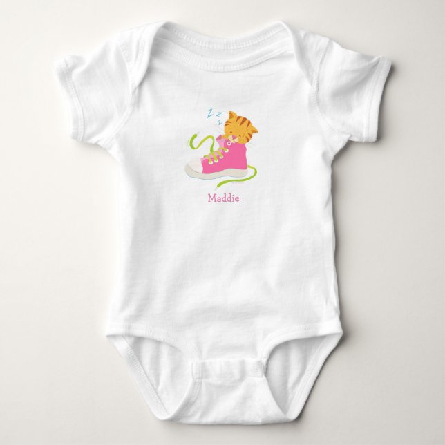Baby-Bodysuit - niedliche Katze Takin ein Baby Strampler (Vorderseite)