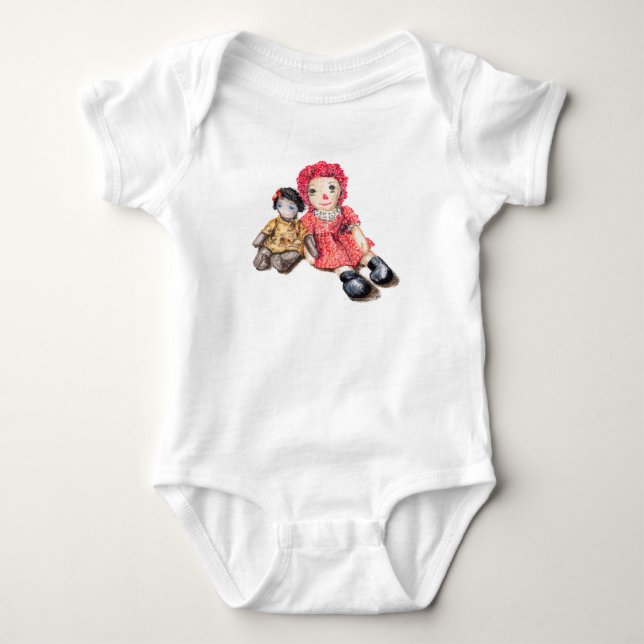 Baby Bodysuit Onsie mit Rag Dolls Baby Strampler (Vorderseite)