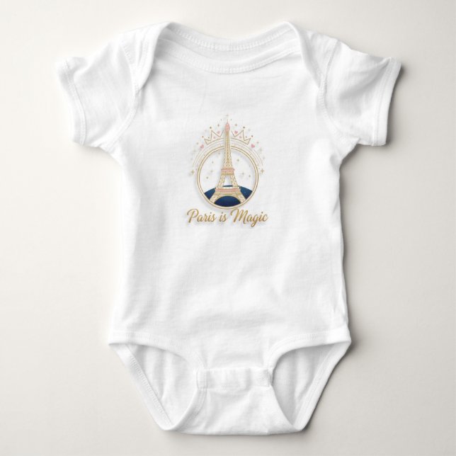 Baby Bodysuit - Paris Elegant Eiffel Tower Baby Strampler (Vorderseite)