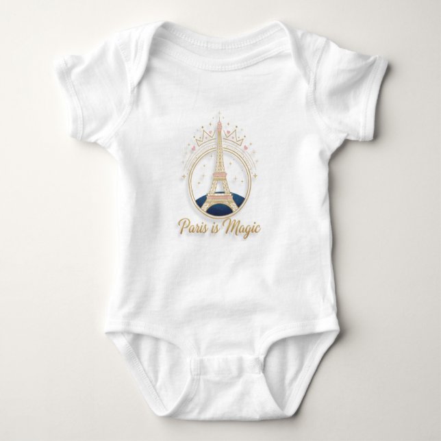 Baby Bodysuit - Paris Elegant Eiffel Tower Strampler (Vorderseite)