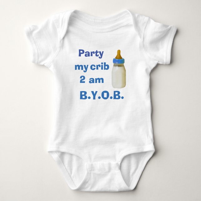 Baby-Bodysuit - Party meine Krippe 2 morgens - Baby Strampler (Vorderseite)