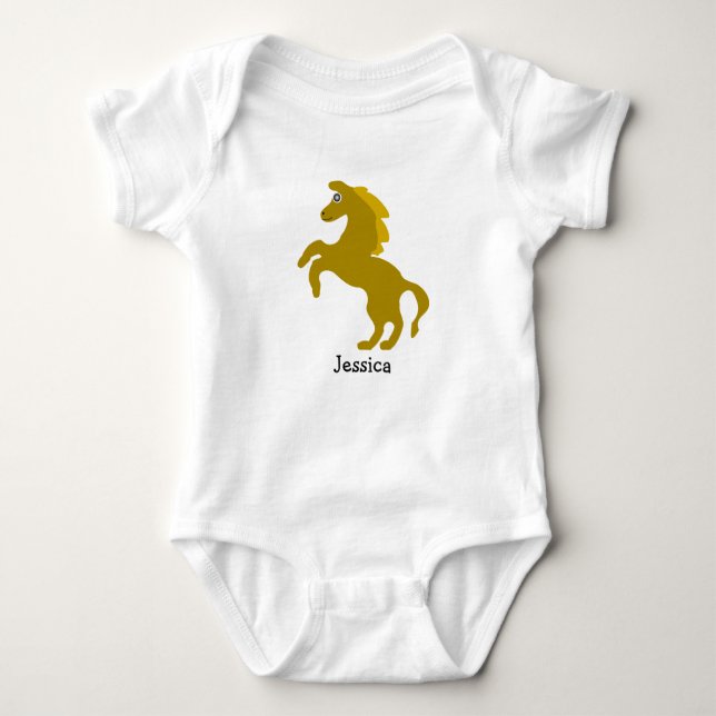 Baby Bodysuit Pferdedesign Baby Strampler (Vorderseite)