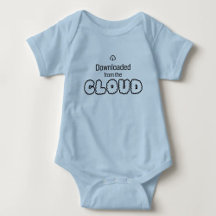 Baby-Bodysuit "Von der Cloud heruntergeladen"