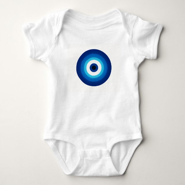 Baby Bodysuit with Evil Eye - Symbol der Liebe & P Baby Strampler (Vorderseite)