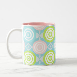 Baby-Boho-Muster mit Kreisen Zweifarbige Tasse