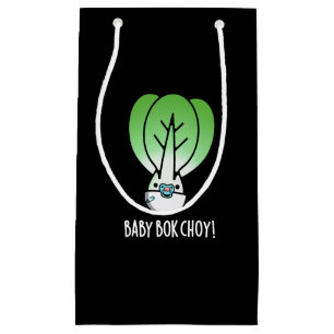 Baby Bok Choy Funny Veggie Pun Dark BG Kleine Geschenktüte