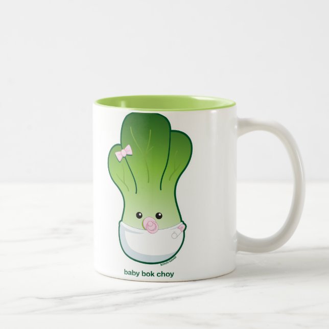 Baby Bok Choy Zweifarbige Tasse (Rechts)
