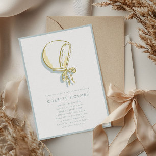 Baby Bonnet Baby Shower Einladung