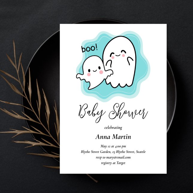 Baby Boo Ghost Dusche Einladung (Von Creator hochgeladen)