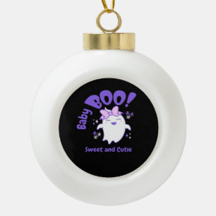 Baby Boo! Halloween-Design für Kleinkinder Keramik Kugel-Ornament