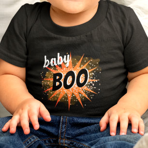 Baby Boo   Orange Halloween Kleinkind T-shirt