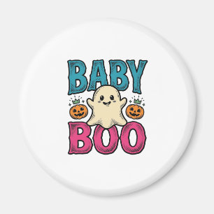 Baby Boo Vintage Halloween-Geister-Shirt-Design_1 Magnet