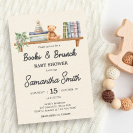 Baby Books and Brunch Neutral Baby Shower Einladung