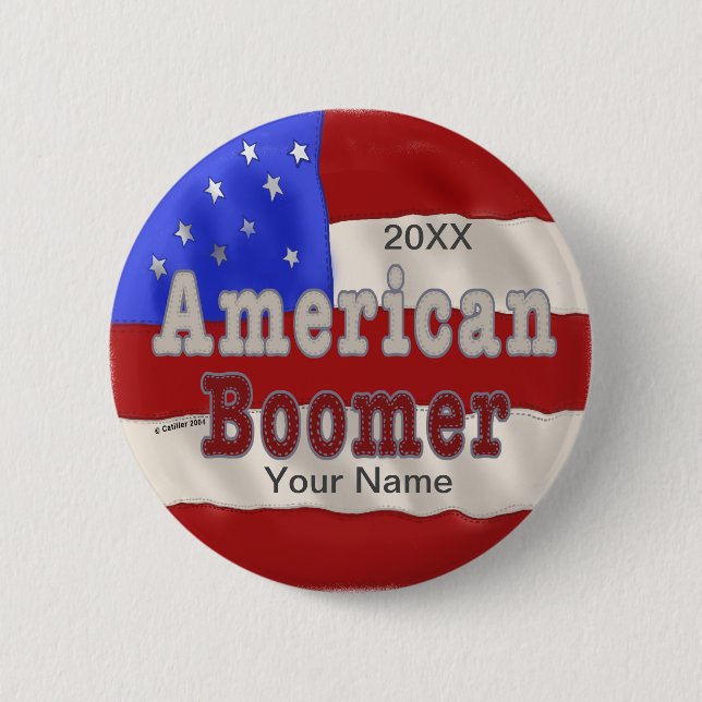 Baby Boomer individuelle Name Button (Vorderseite)