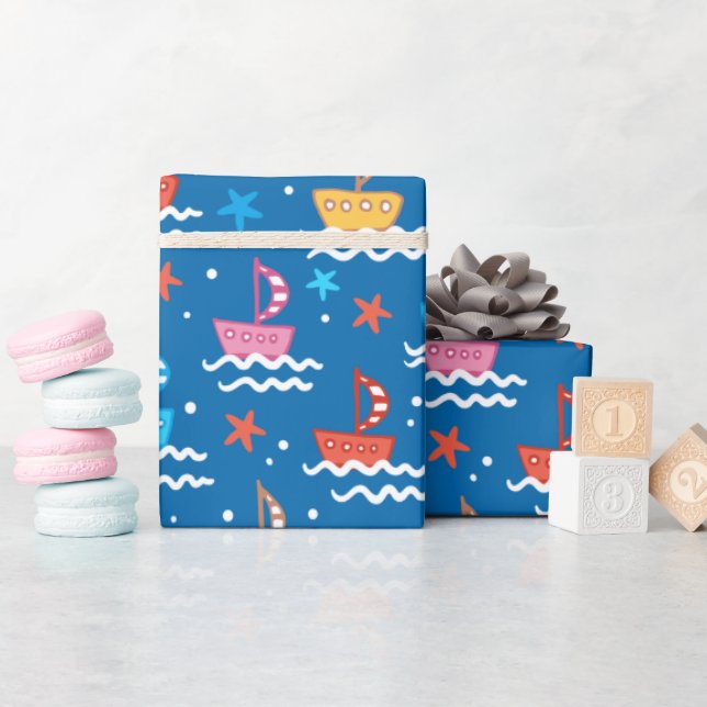 Baby-Boote Geschenkpapier (Babyparty)