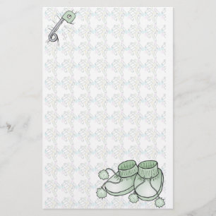 Baby Bootie Grüne Stationierung Briefpapier