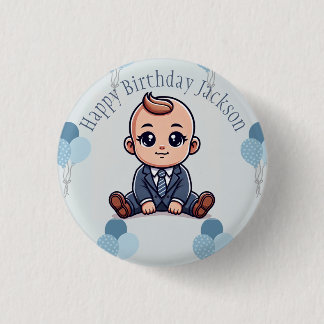 Baby Boss Birthday Button - Benutzerdefiniertes Bu