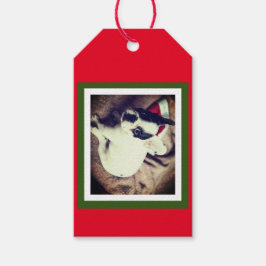 Baby Boston Bull Christmas Geschenkanhänger