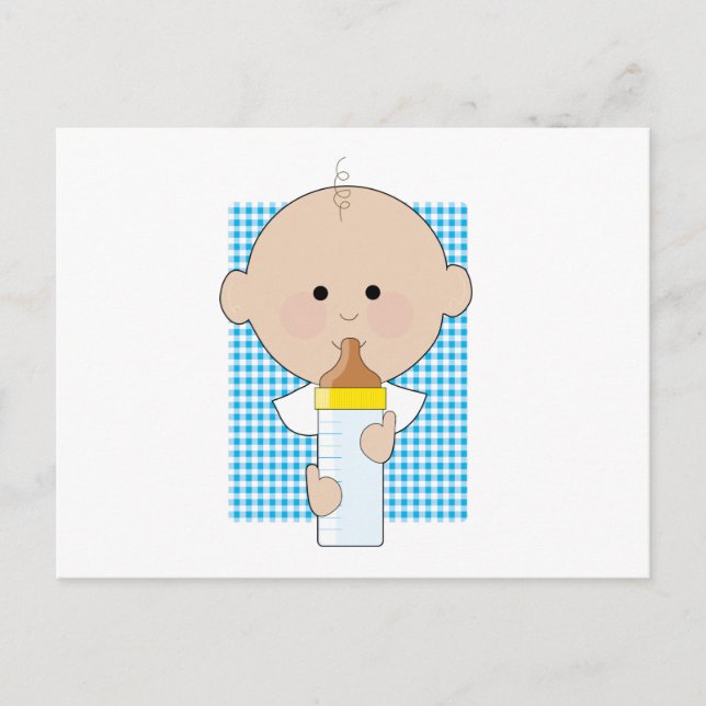 Baby Bottle Boy Postkarte (Vorderseite)