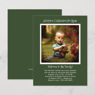 Baby Boy Adoption Party Photo Invitation Modèle