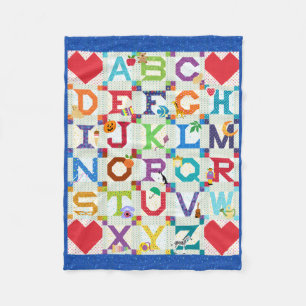 Baby Boy Alphabet Quilt Design Fleecedecke