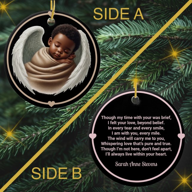 Baby Boy Angel Memorial Wind Chime Keramik Ornament (Von Creator hochgeladen)