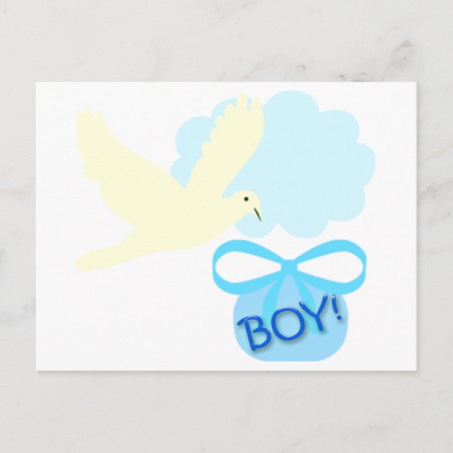 Baby Boy Announctions Postkarten (Vorderseite)